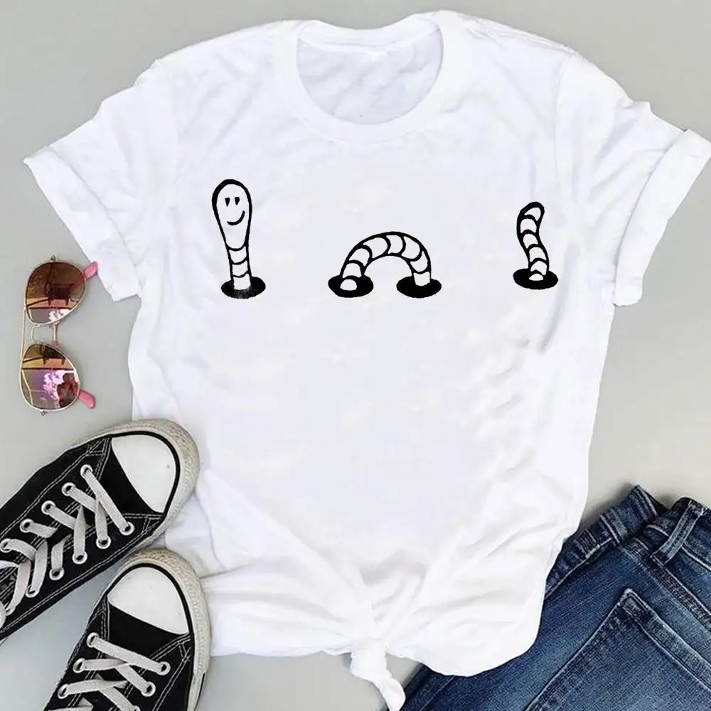 

Women Cartoon Watercolor Paw Pet Dog Cute Fashion Print Graphic Summer Short Sleeve Female Clothes Tops Tees Tshirt T-Shirt