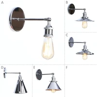 american country individual bedroom living room decoration single head chrome iron hotel dining room led wall lamp