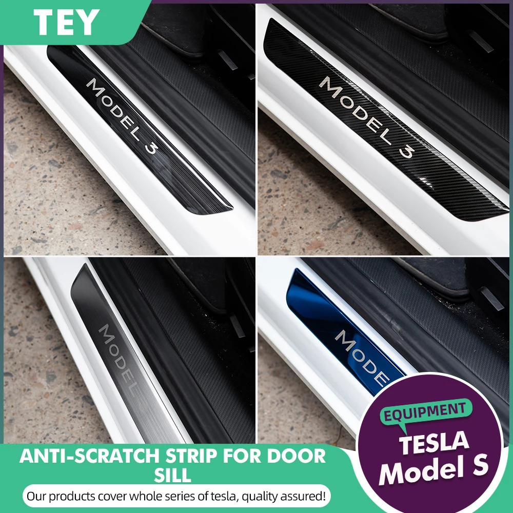 Защитная полоса TEY 2021 для педали Tesla Model 3 декоративная Обложка порога двери модель