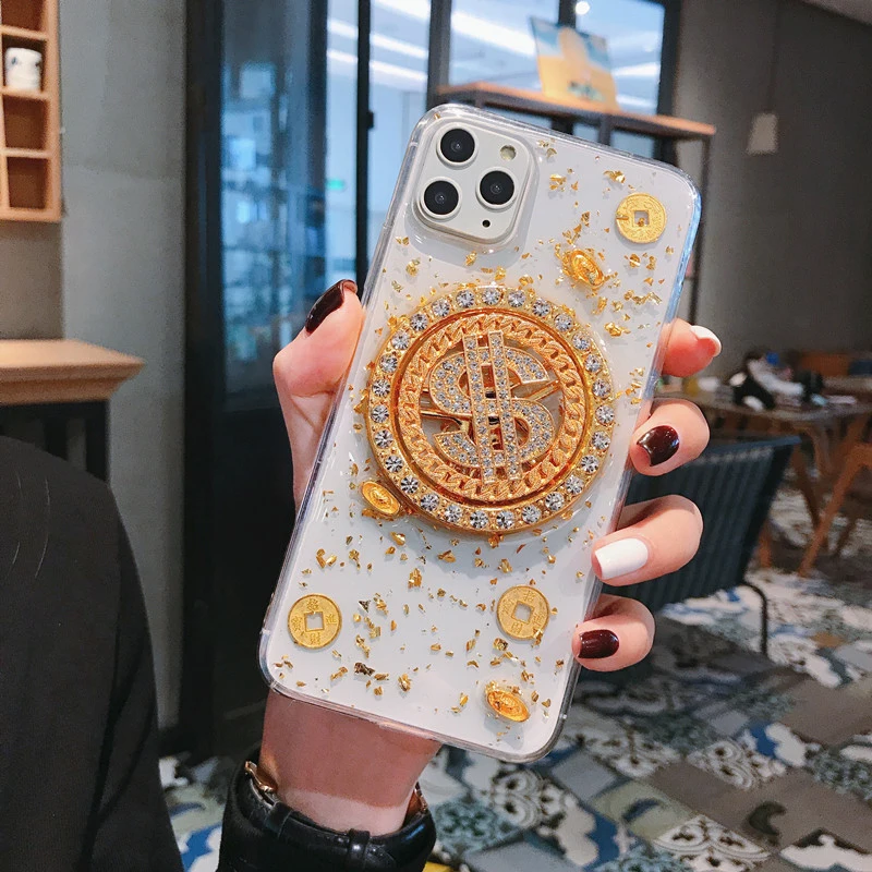

Interesting ideas dollar turntable Phone Cases For iphone 11 Pro Max 12 Pro Mini XR XS 8 X 7 6 6s Plus Soft transparent TPU case
