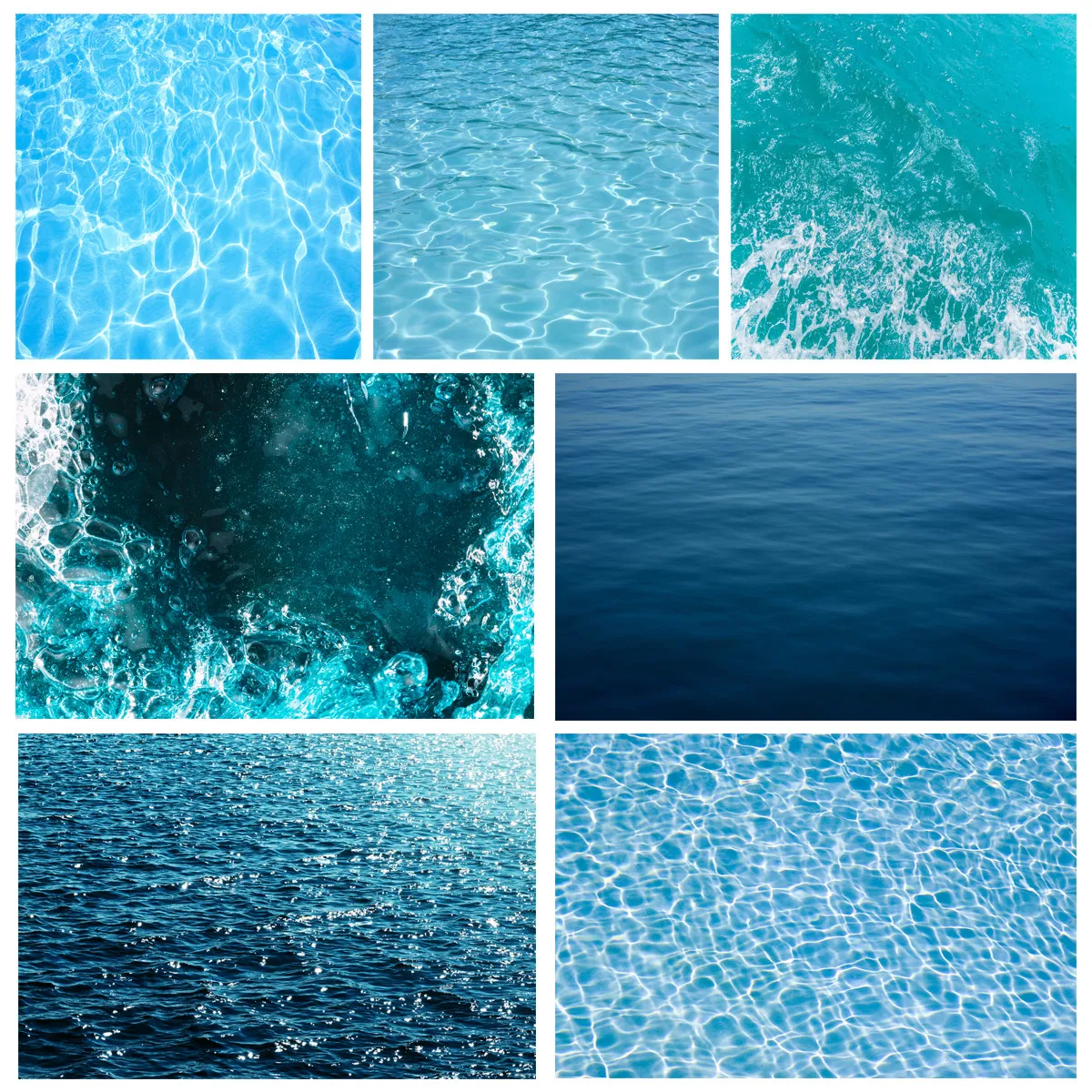 

Тканевый Виниловый фон для студийной фотосъемки с изображением голубого океана волн