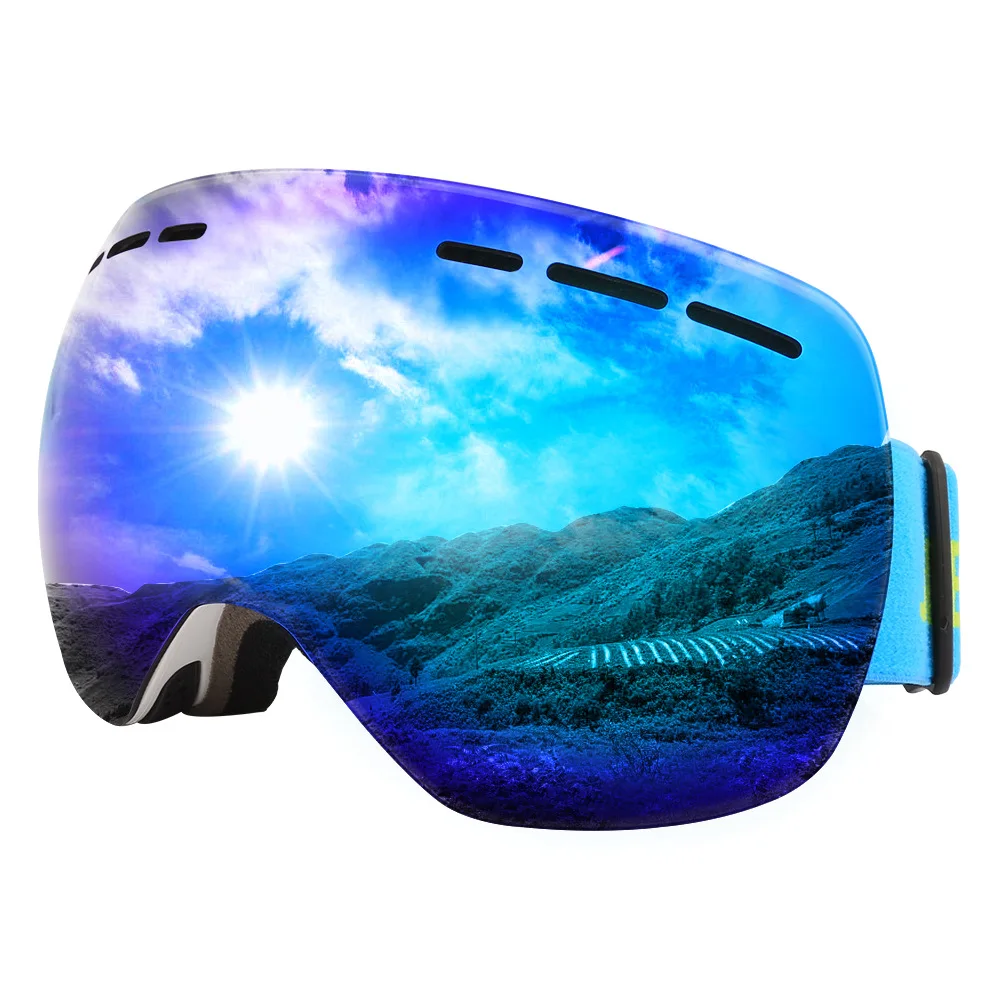 

Ski Glasses Spherical Double Layer Anti-Fog Eye-protection Goggles Mountaineering Snow Goggles Near-sighted UV-Protection