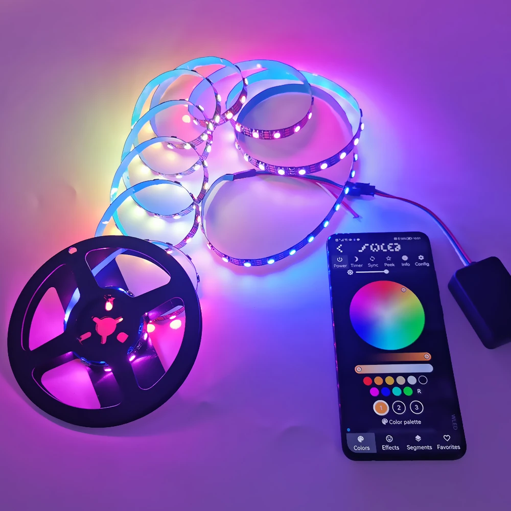 Светодиодная лента WS2812B Dream RGB сделай сам светодиодная подсветка для комнаты с