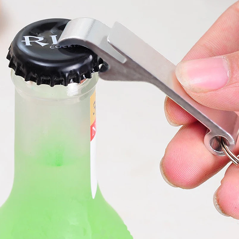 Алюминиевый Портативный консервный нож брелок-кольцо для ресторана рекламные