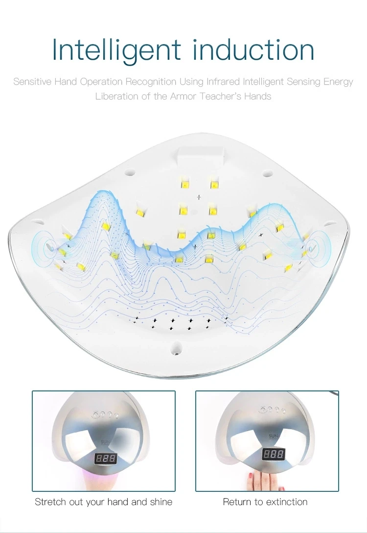 Светодиодный УФ светильник SUN s9 для ногтей лампа сушки гель лака 52 Вт