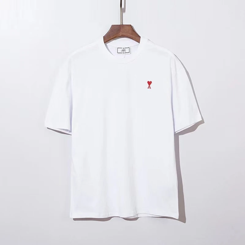 

2021 Asian American Classic Love Logo Minimalist Men's and women's short sleeved t-shirt oversized cotton t-shirt