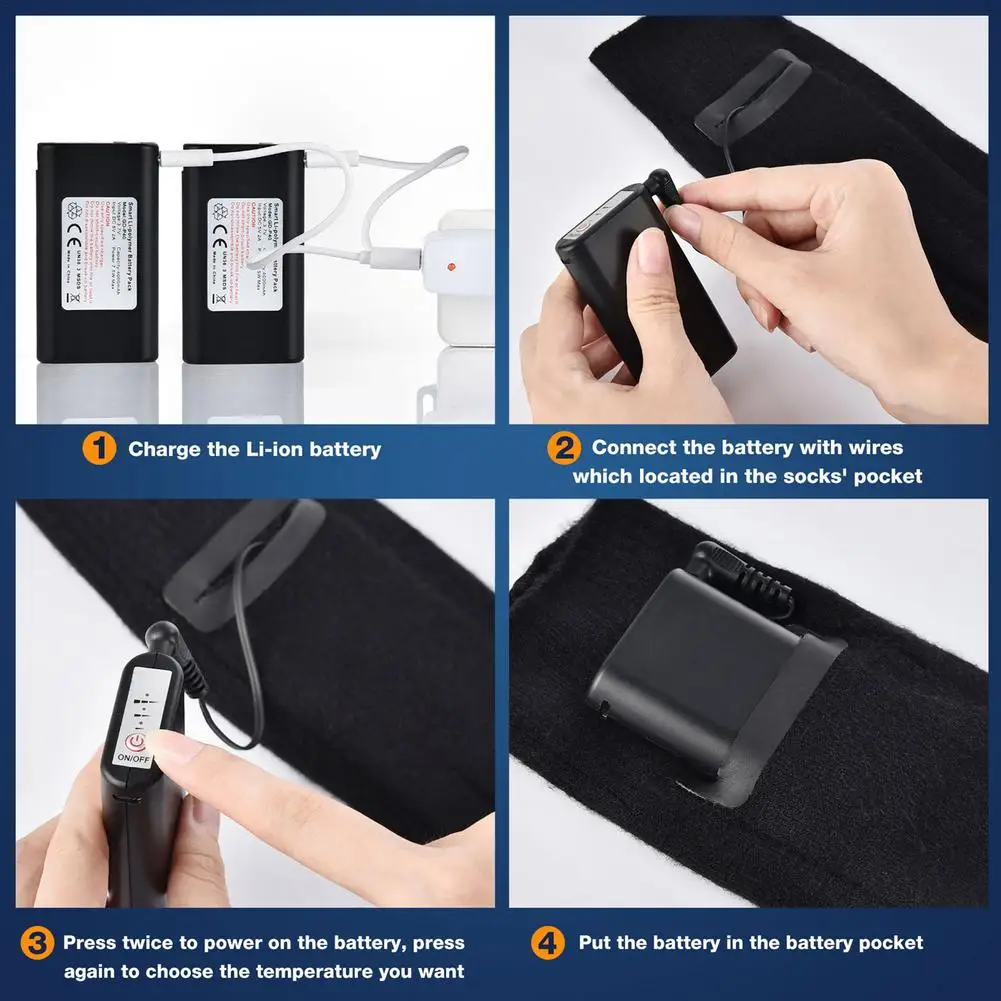 Носки мужские/женские с зарядкой от Usb термозащитные 3-скоростной