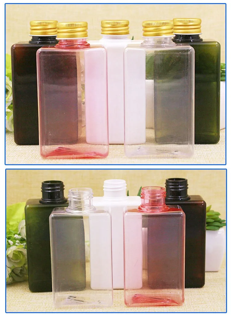 

10pcs/Lot 150ML PET Plastic Empty Refillable Bottles For Cosmetic Needle Top Shampoo Body Gel Container JX105-1