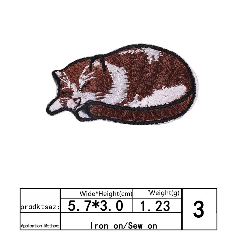 1 шт. тканевые нашивки с вышивкой животными карманные значки аппликацией в виде