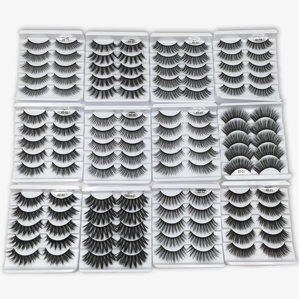 5 пар 3D Искусственные норковые волосы мягкие Накладные ресницы искусственные