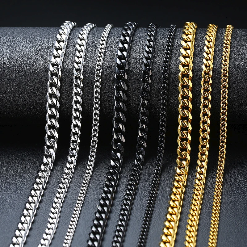 

CUBAN LINK CHAIN NECKLACE THICK CURB CHAIN CHOKER TRENDY JEWELRY CHUNKY LAYERING STATEMENT NECKLACES