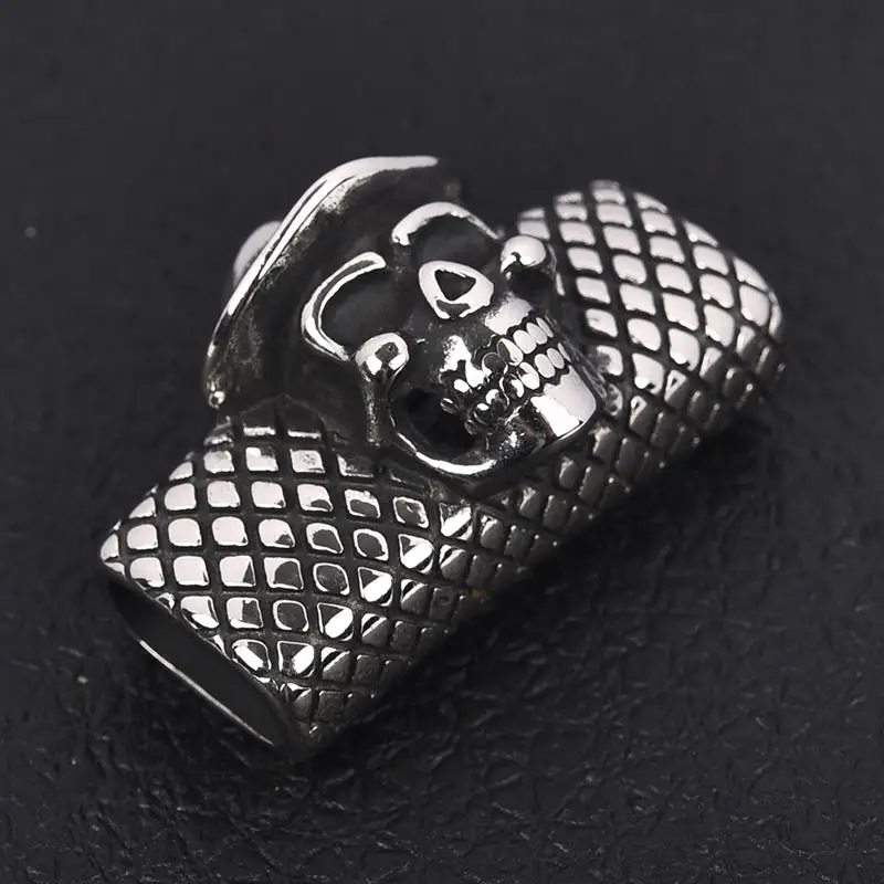 Панк череп бусины для изготовления ювелирных изделий браслет из нержавеющей