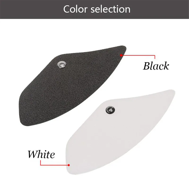 Black White Motorbike Tank Traction Side Pad Decals for Kawasaki Z650 Motorcycle Knee Protector Anti Slip Sticker Gas Grip | Автомобили и