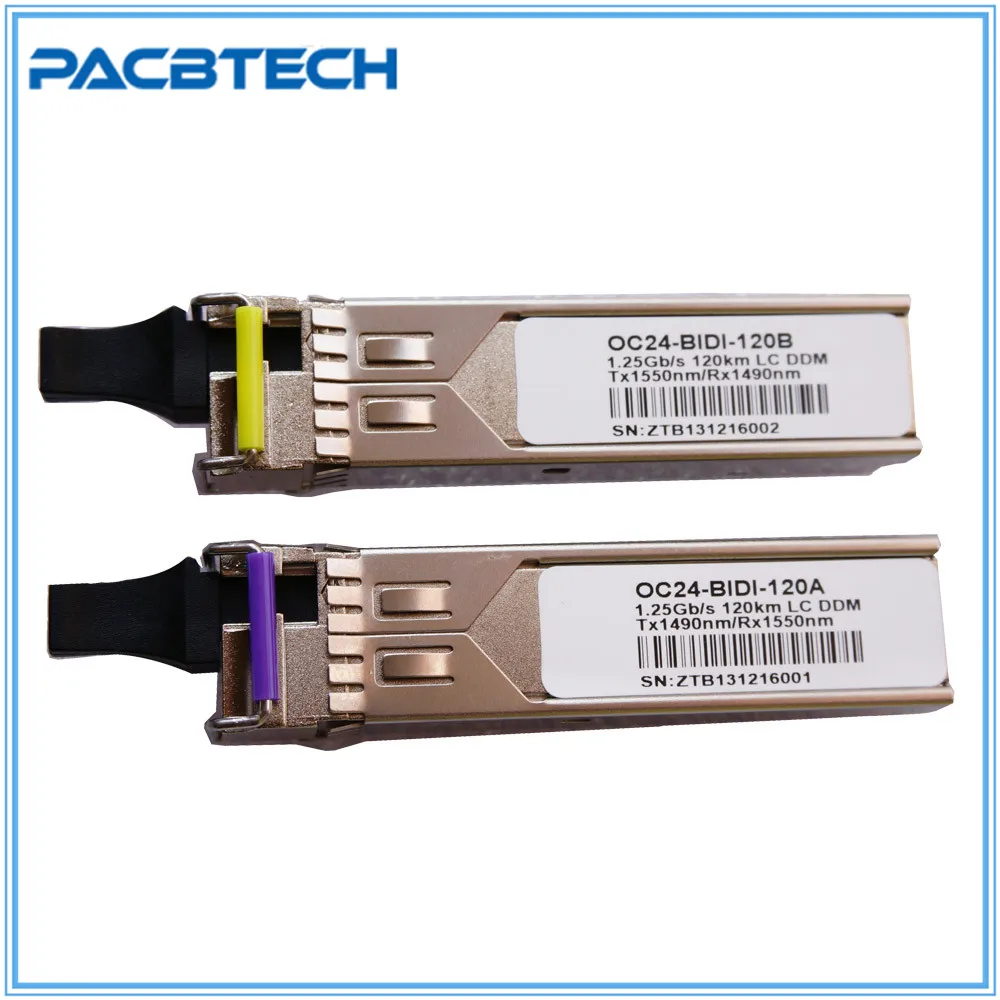 120KM 1 25G WDM SFP одноволоконный модуль Bidi нм/Нм SC/LC совместимый волоконно-оптический