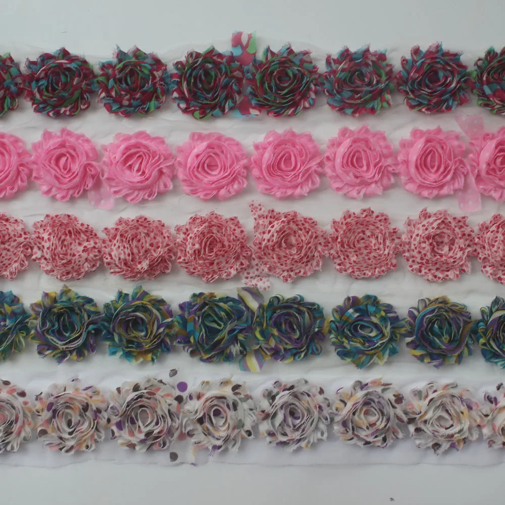 Бесплатная доставка DHL 77y 2 5 &quotВинтаж потрепанная шифоновая розы Набор сделай сам