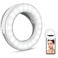 selfie ring lightlumiere telephonerechargeable lit ring video conference light with retaining clip for phone for phonelaptop