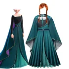 2021 платье Снежной Королевы 2, платье Анны Эльзы для девочек, маскарадное платье принцессы, Детский костюм для Хэллоуина, вечевечерние, детский карнавальный костюм на день рождения