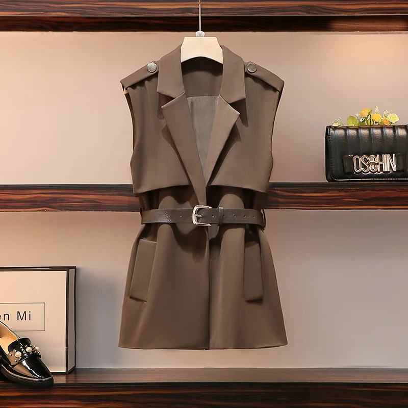 Женский Асимметричный комплект из 3 предметов жилет и брюки однотонный топ