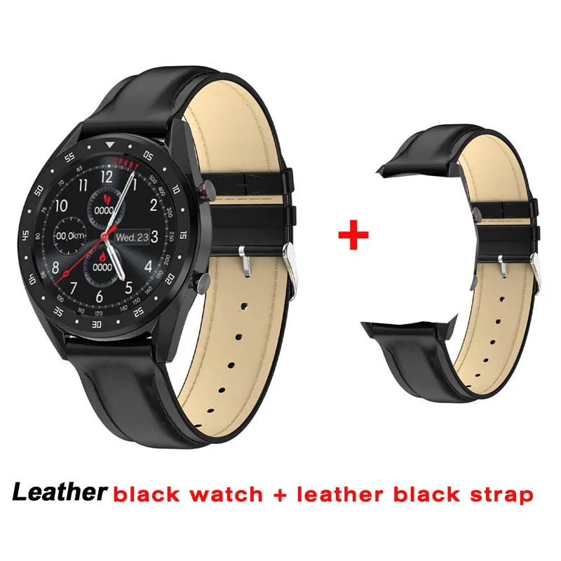 Greentiger L7 Bluetooth Смарт-часы для мужчин ЭКГ+ PPG HRV монитор сердечного ритма артериального давления IP68 Водонепроницаемый умный браслет Android IOS - Цвет: black add black