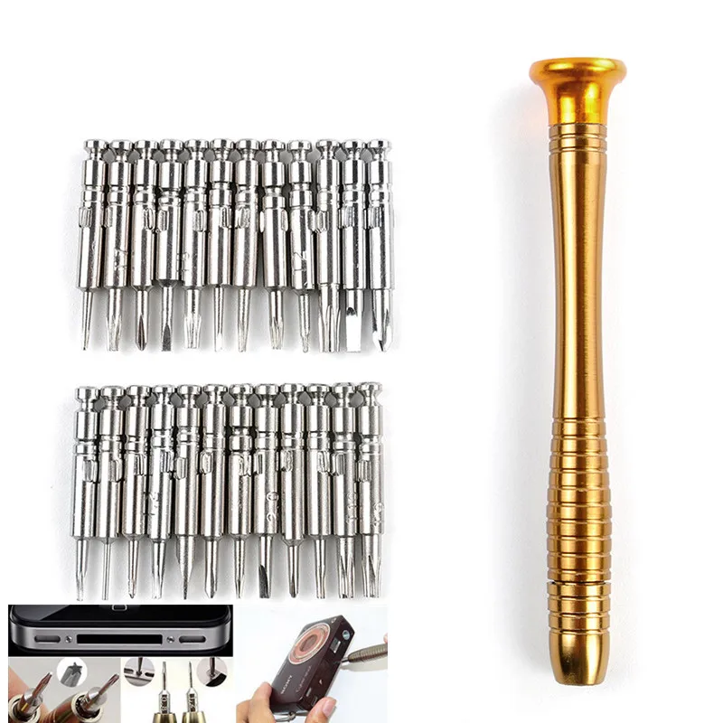 Один набор 25 в 1 Точная звездообразная отвертка стандартный для телефона