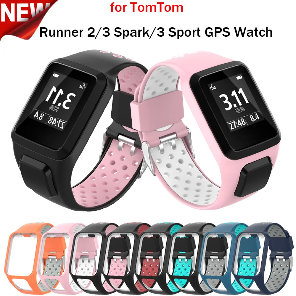 Ремешок для часов TomTom 2 3 Runner Spark Music сменный мягкий силиконовый браслет аксессуары