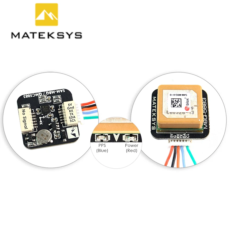 Модуль компаса Matek System GPS и QMC5883L для радиоуправляемого мультиротора FPV гоночный