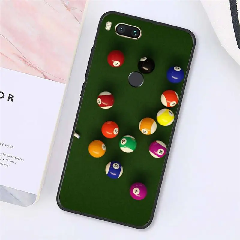 

Billiards Balls play game Phone Case For Xiaomi Redmi note 7 8 9 t k30 max3 9 s 10 pro lite Luxury brand shell funda coque