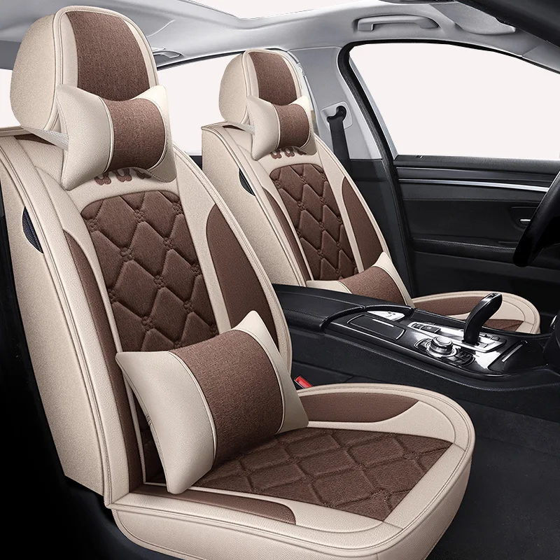 

Чехол для автомобильного сидения льняной для toyota avensis t25 camry 40 wish aqua aygo corolla e150 fortuner prius 20 chr venza premio