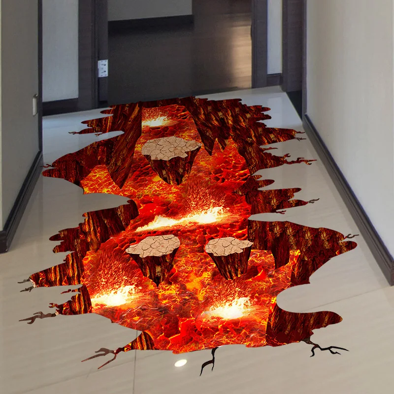 [SHIJUEHEZI] Magma 3D Наклейка на стену съемные DIY Декоративные наклейки для дома гостиной