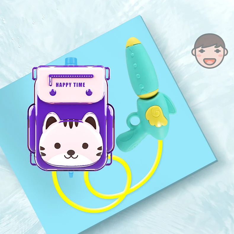 

Cartoon Backpack Water Gun Pullout Style Summer Beach Spray Water Play In Water Boys And Girls Backpacks Water Guns appropriate