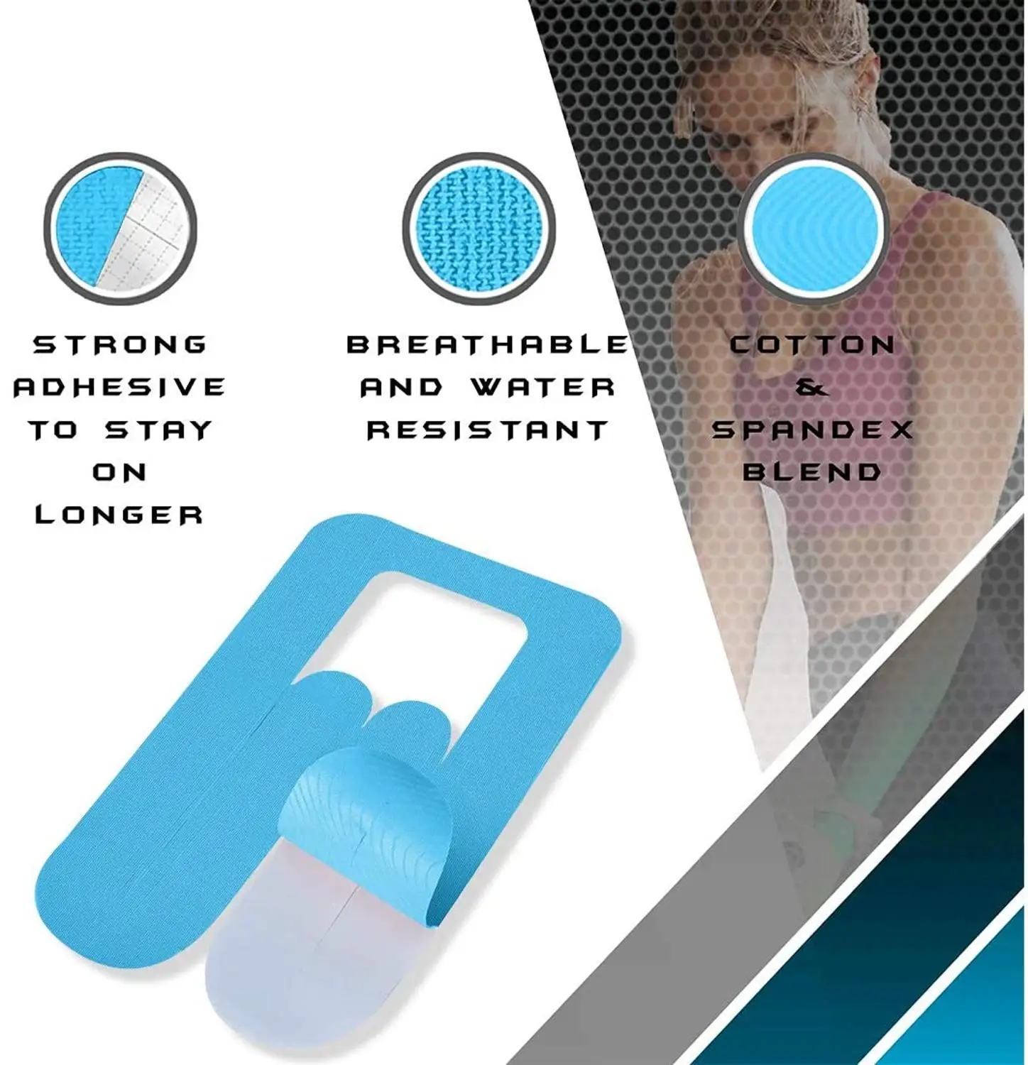 10 шт. нарезана так чтобы вы смогли кинезиологии ленты наколенники спортивные для