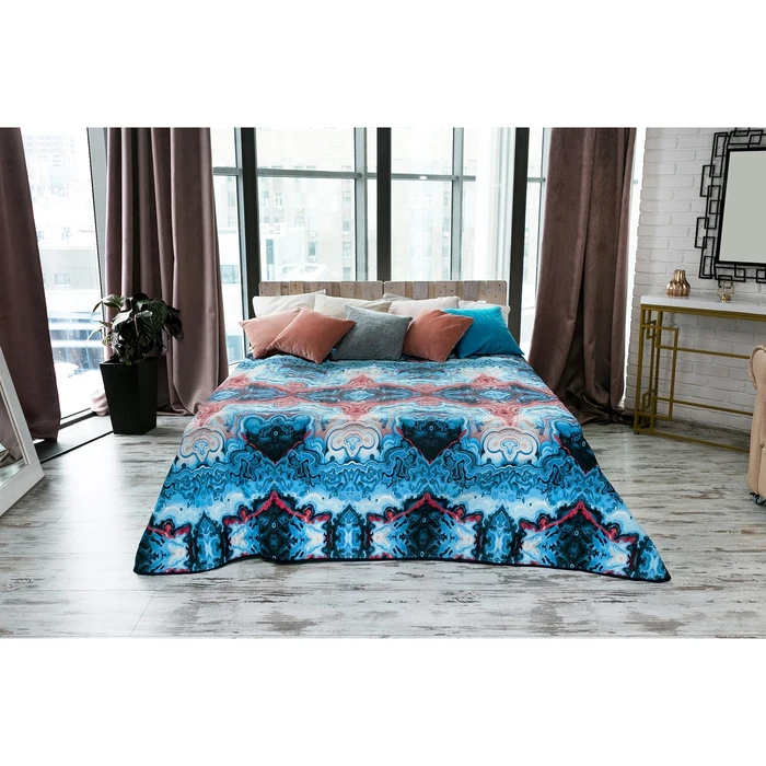 Покрывало Этель Минералы 2 сп. Агат 180х220 см микрофибра 100% п/э|Покрывало| |