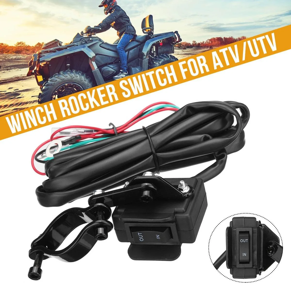 Мотоциклетная лебедка ATV/UTV 3 метровый тумблер контрольная линия