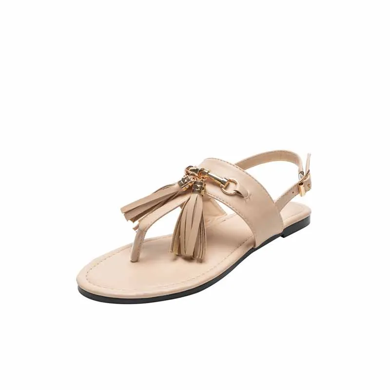 

Sandals Women Summer New 2021 Leather Flat Sandals Ladies Casual Slippers Flip Flops Women Slip On Slides Fashion Shoes