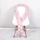 3 м2,5 м4 месяцев, Одежда для новорожденных и маленьких Накладка для детской кроватки на перила кроватки узел младенческой номер Декор для новорожденных детская кровать бампер длинная плетеная оплетка подушка узел для детской кроватки