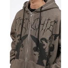 Толстовка мужская с капюшоном, свитшот с принтом ангела, уличная одежда в стиле панк, топ в стиле Харадзюку, одежда оверсайз