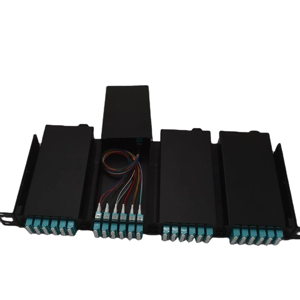 

19 inch 1U 48fibers MPO/MTP-LC/SC singlemode 9/125 4 Cassettes Patch Panel for Data Center