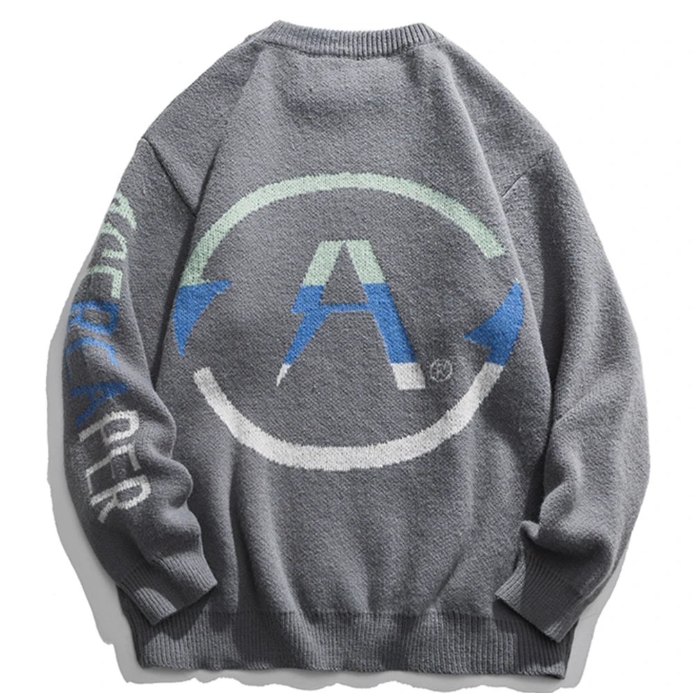 

Autumn/Winter Men New Casual Letter Printing Sweater O-neck Long Sleeves Hip Hop Streetwear Harajuku Jumper