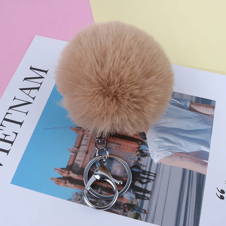 2020 новый брелок мультяшный меховой шар кольцо для ключей ювелирные украшения