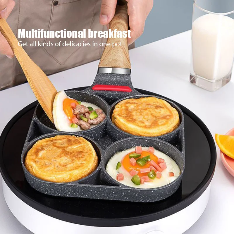 Четыре сковорода для жарки с кастрюля утолщенной омлета антипригарным покрытием