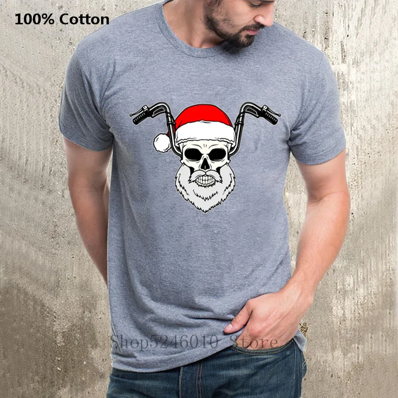 Винтажная мотоциклетная футболка с черепом Мужская забавная коротким рукавом в