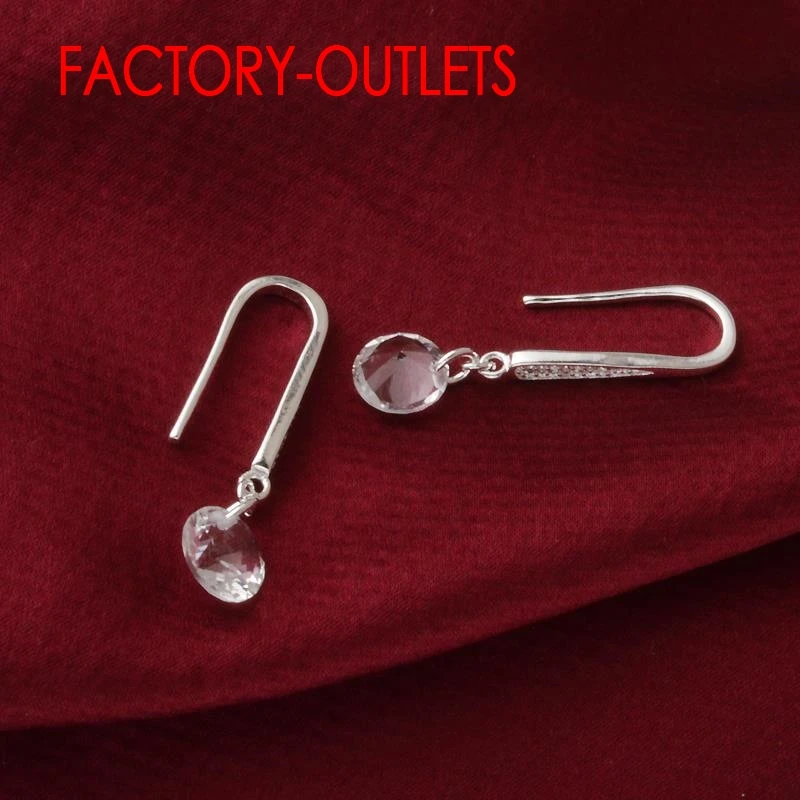 

Hot Sale 925 Sterling Silver Earrings For Women Latest Fashion Trend Korean Earrings With Shinny Crystal Bridal Earrings