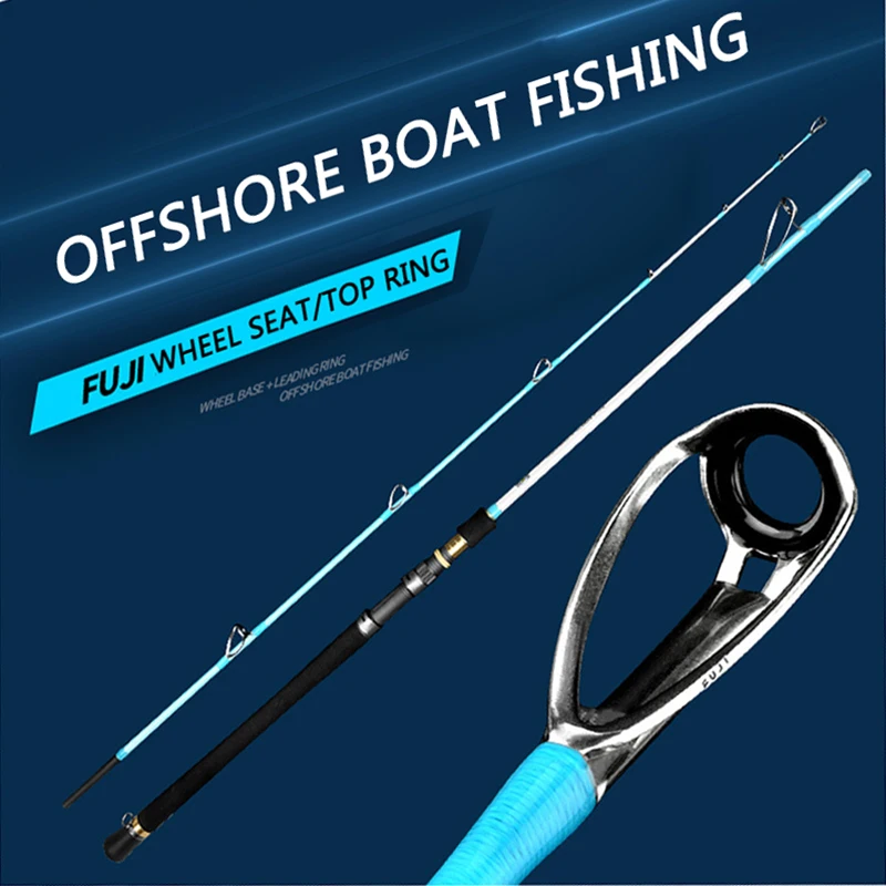 Offshore Boat Fishing Rod 1.8/2.1/2.4m Full FUJI Parts Slow Jigging Rod Ocean Boat Spinning Rod Fishing Weight 16-18KG Pole