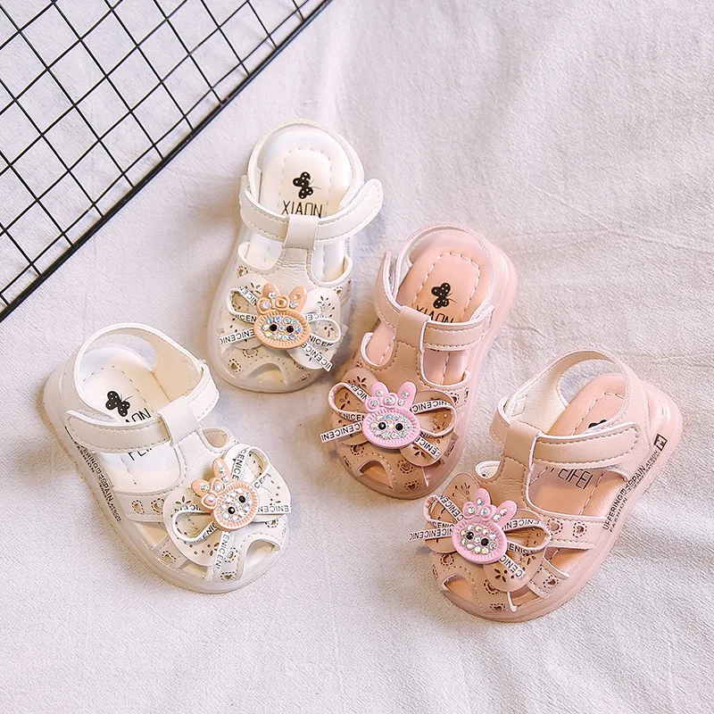 

Summer Style Infant Girls Sandals Soft Sole PU Leather Toddler Single Shoes Princess Shoes Pink Beige Color