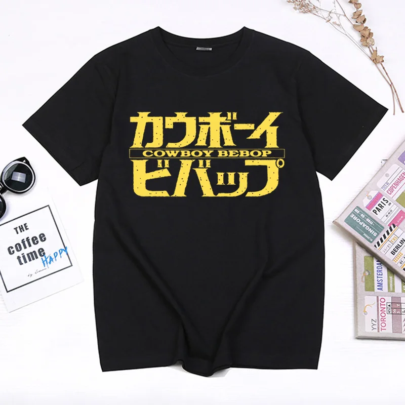 

Hot Sale Anime Cowboy Bebop Letters Print Tshirt Men Casual Short Sleeve Tops Summer Casual Oversized Hombre Camiseta Tee