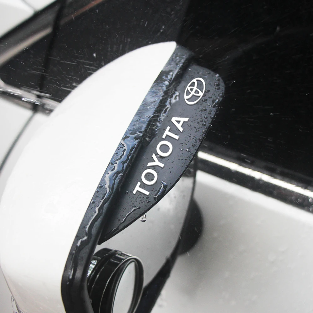 

2pcs Rubber Car Rain Rear View Mirror Stickers For Toyota Rav4 Chr Yaris Verso Camry 40 Prius Avensis T25 T27 Auris Land Avalon