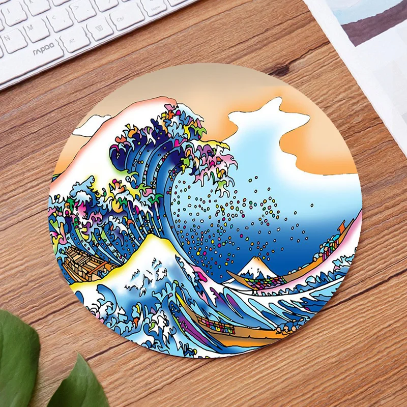 

Hand-painted Thrdimensional Oil Paintingocean Wavseamouse Pad Office Desk Mat Learning Matcoffee Table Mat, Customizable Large