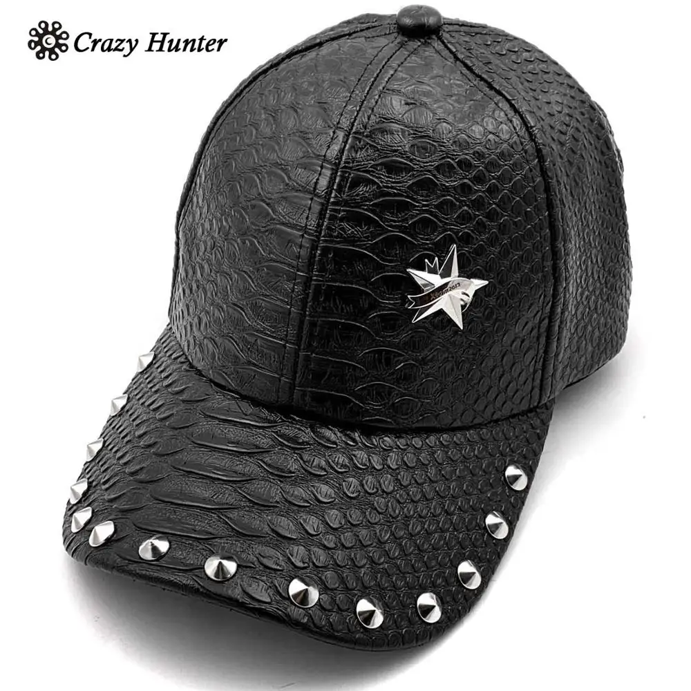 Регулируемая Кепка с шипами в стиле хип-хоп панк Байкерская бейсбольная
