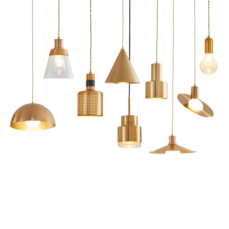 Небольшой подвесной светильник для ресторана металлический креативный спальни