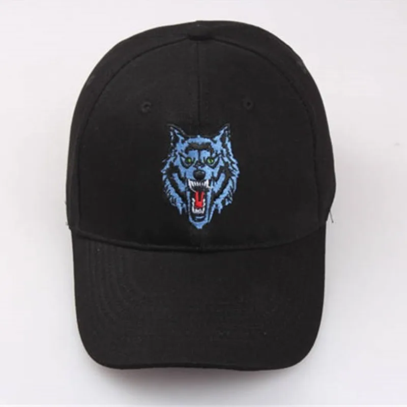 Волк с нашивками в виде животных хлопковые Бейсбол Кепки Регулируемый бейсболка